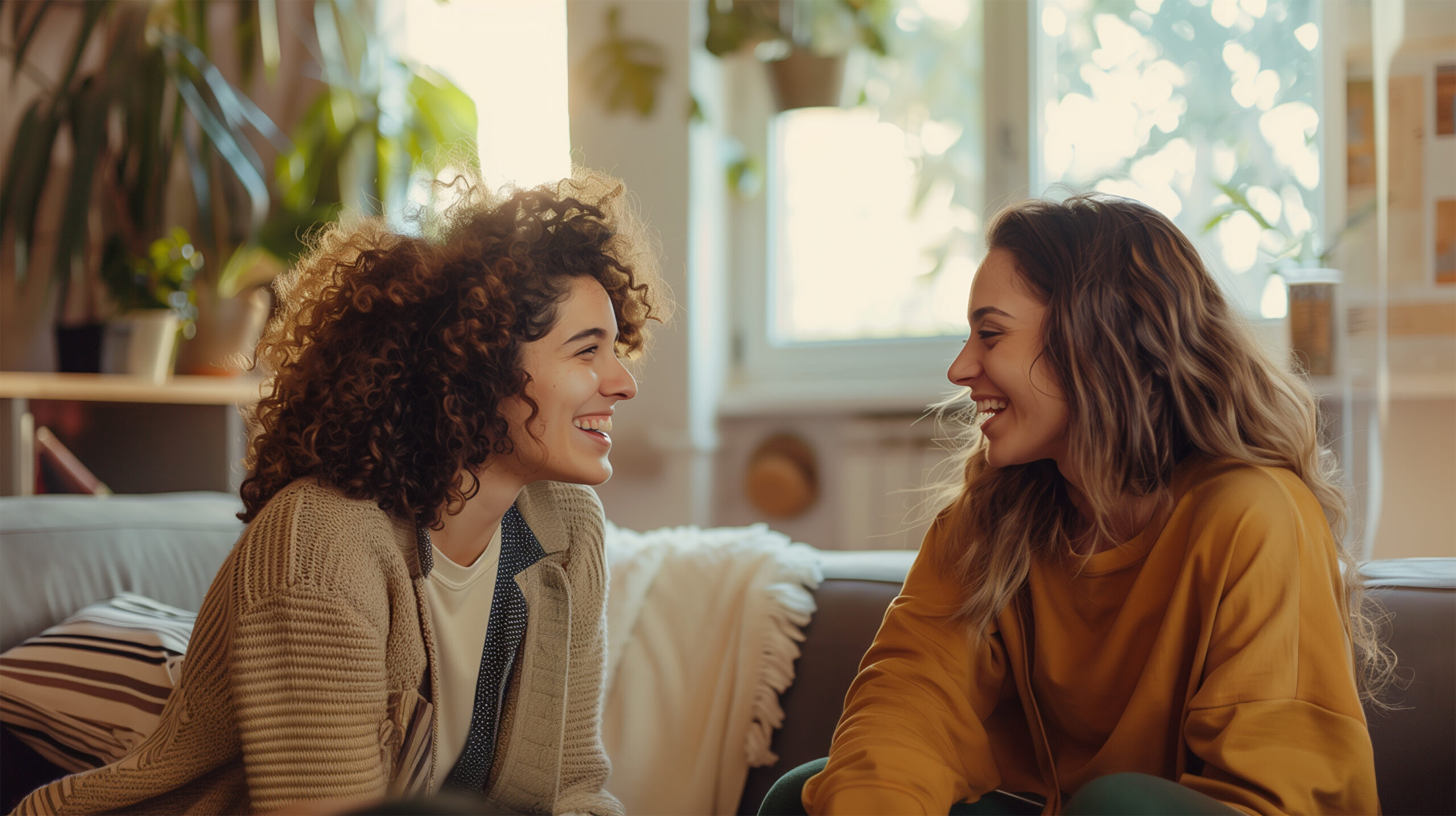 two women sitting